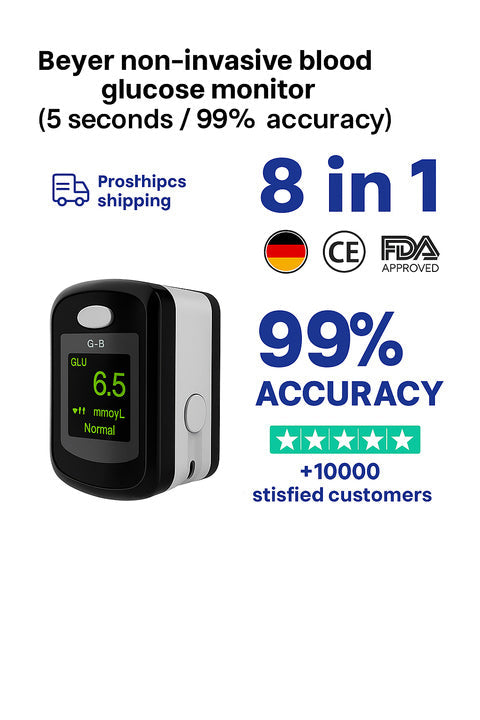 Beyer Non-Invasive Blood Glucose Monitor – 5 Seconds / 99% Accuracy