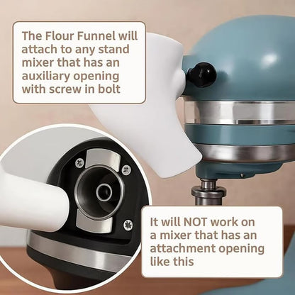 🔥LAST DAY 49% OFF - ✨Flour Funnel for Kitchen Stand Mixer