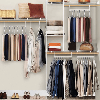 Multi-Functional Pants Hanger – 9-Tier Pant & Skirt Organizer – Fold-Free Closet Rack System