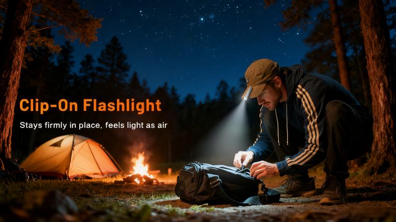 🔦Pocket Rechargeable EDC Flashlight: 500 Lumens Mini Keychain Light with Fire Starter & Window Breaker