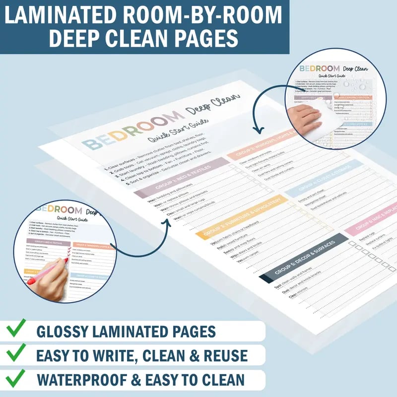 📅 New Release📕2026 version ADHD Cleaning Planner - Cleaning Schedule and Checklist Organizer for Adults and Teens