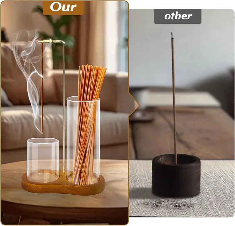 🔥 2 in 1 Incense & Candle Holder