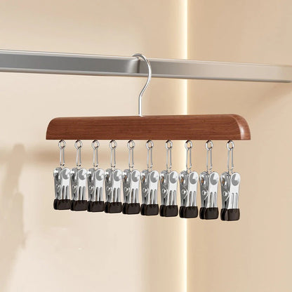 Closet Organizer with 10 Clips – 360° Swivel Space-Saving Hanging Organizer